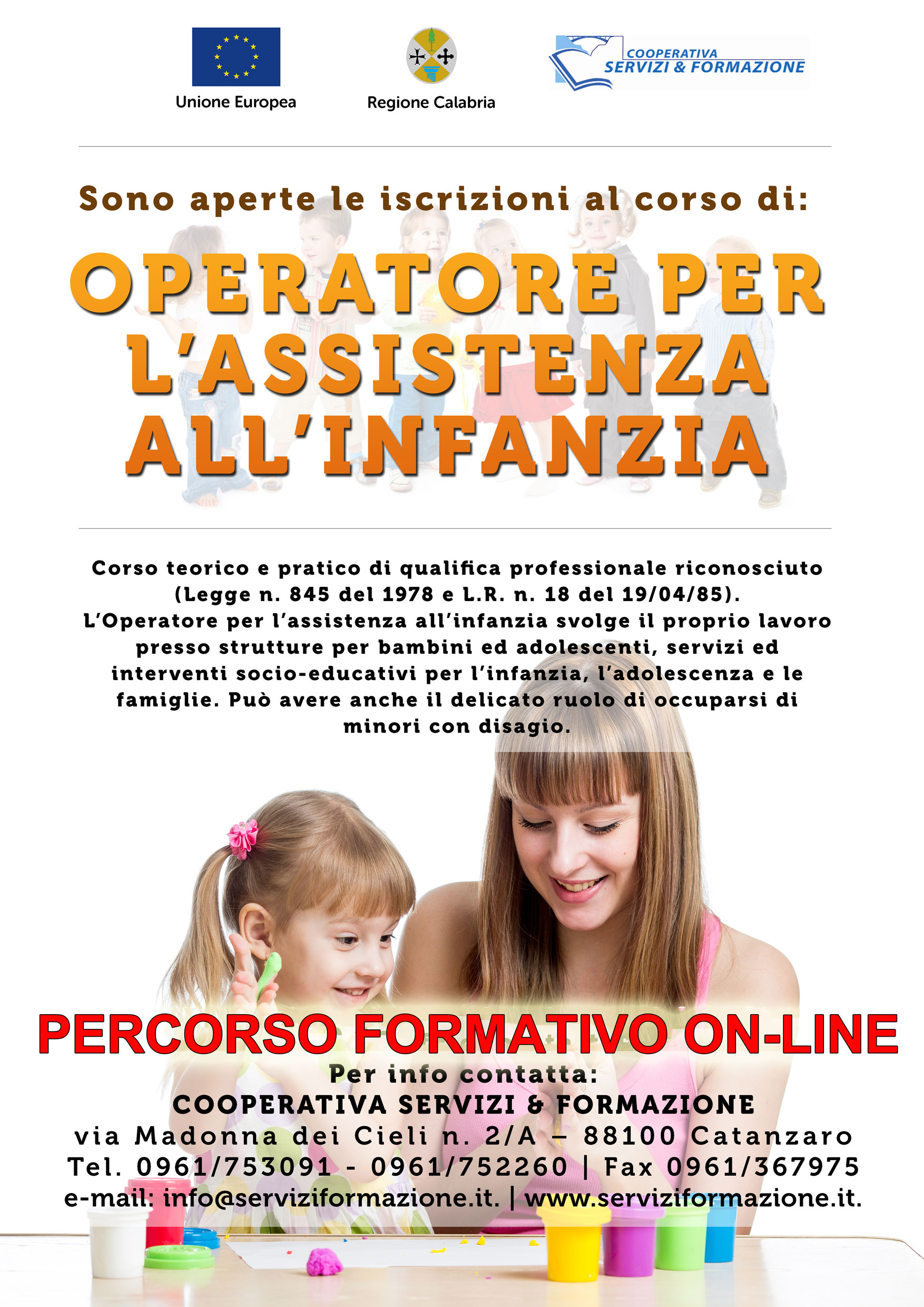 OPERATORE PER L’ASSISTENZA ALL’INFANZIA Corso Online