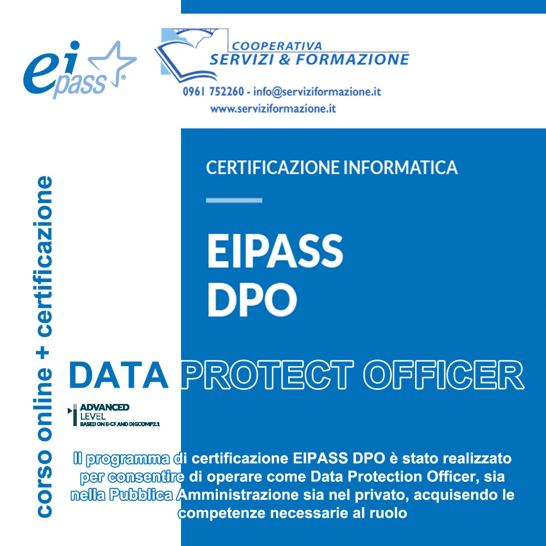EIPASS DPO (Data Protection Officer) | Corso online + Certificazione